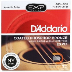 สายกีตาร์โปร่ง D’Addario EXP17 Coated Phosphor Bronze Medium 013-056