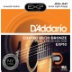 สายกีตาร์โปร่ง D’Addario EXP10 Coated 80/20 Bronze Extra Light 010-047