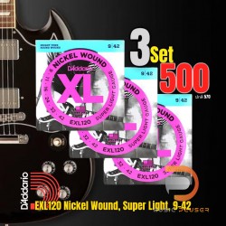 D’Addario EXL120 Nickel Wound Super Light 009-042