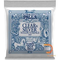 ERNIE BALL ERNESTO PALLA CLEAR & SILVER NYLON CLASSICAL GUITAR STRINGS