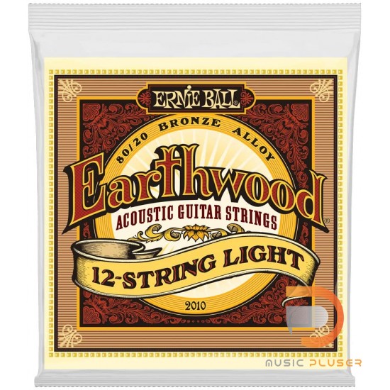 สายกีตาร์โปร่ง Ernie Ball Earthwood 80/20 Bronze 12 String Light 009-046