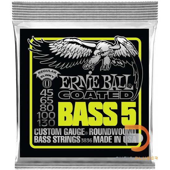 ERNIE BALL BASS 5 SLINKY COATED ELECTRIC BASS STRINGS 45-130 ERNIE BALL BASS 5 SLINKY COATED ELECTRIC BASS STRINGS 45-130