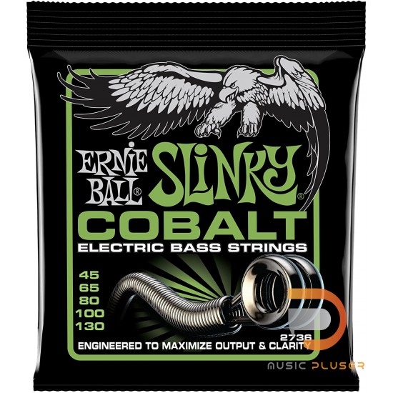 ERNIE BALL BASS 5 SLINKY COBALT ELECTRIC BASS STRINGS 45-130