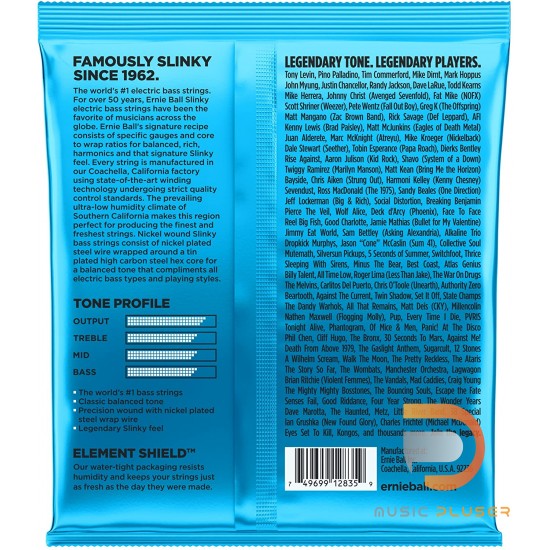 ERNIE BALL EXTRA SLINKY NICKEL WOUND ELECTRIC BASS STRINGS 40-95 ERNIE BALL EXTRA SLINKY NICKEL WOUND ELECTRIC BASS STRINGS 40-95