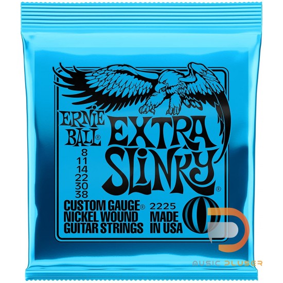 ERNIE BALL EXTRA SLINKY NICKEL WOUND ELECTRIC GUITAR STRINGS 8-38