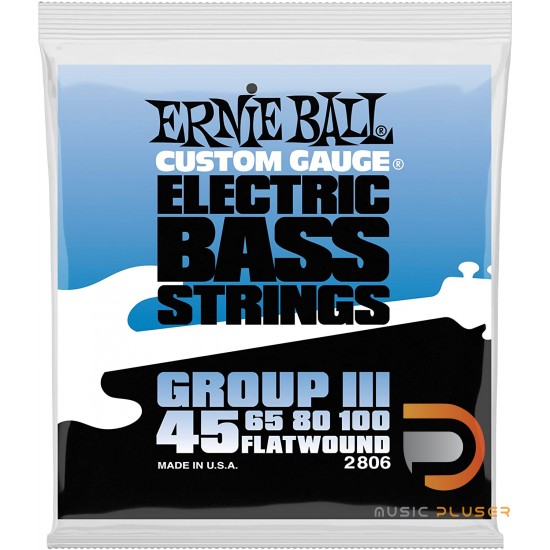 ERNIE BALL FLATWOUND GROUP III ELECTRIC BASS STRINGS 45-100