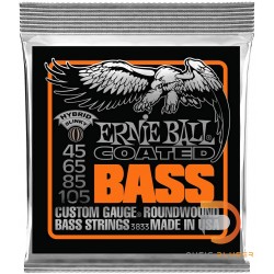 ERNIE BALL HYBRID SLINKY COATED ELECTRIC BASS STRINGS 45-105