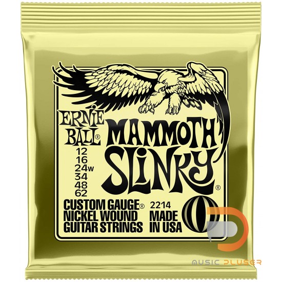 ERNIE BALL MAMMOTH SLINKY NICKLE WOUND ELECTRIC GUITAR STRINGS - 12-62 GAUGE