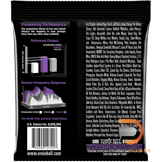 ERNIE BALL POWER SLINKY COBALT ELECTRIC GUITAR STRINGS 11-48 ERNIE BALL POWER SLINKY COBALT ELECTRIC GUITAR STRINGS 11-48