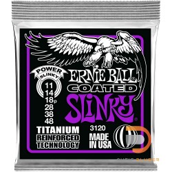 ERNIE BALL POWER SLINKY RPS COATED TITANIUM ELECTRIC GUITAR STRINGS 11-48