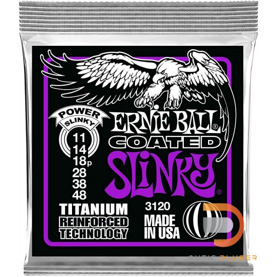 ERNIE BALL POWER SLINKY RPS COATED TITANIUM ELECTRIC GUITAR STRINGS 11-48 ERNIE BALL POWER SLINKY RPS COATED TITANIUM ELECTRIC GUITAR STRINGS 11-48