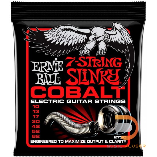 ERNIE BALL REGULAR SLINKY COBALT 7-STRING ELECTRIC GUITAR STRINGS - 10-62 GAUGE