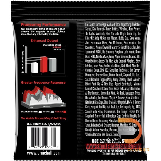 ERNIE BALL REGULAR SLINKY COBALT 7-STRING ELECTRIC GUITAR STRINGS - 10-62 GAUGE ERNIE BALL REGULAR SLINKY COBALT 7-STRING ELECTRIC GUITAR STRINGS - 10-62 GAUGE