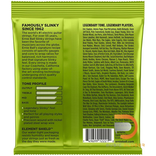 ERNIE BALL REGULAR SLINKY NICKEL WOUND ELECTRIC GUITAR STRINGS 10-46 ERNIE BALL REGULAR SLINKY NICKEL WOUND ELECTRIC GUITAR STRINGS 10-46