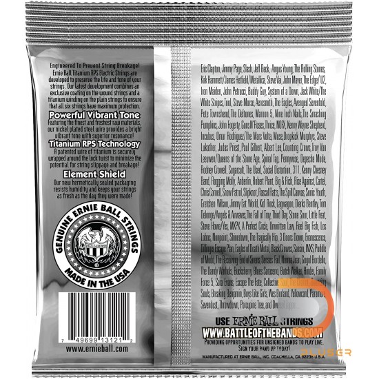 ERNIE BALL REGULAR SLINKY RPS COATED TITANIUM ELECTRIC GUITAR STRINGS 10-46 ERNIE BALL REGULAR SLINKY RPS COATED TITANIUM ELECTRIC GUITAR STRINGS 10-46