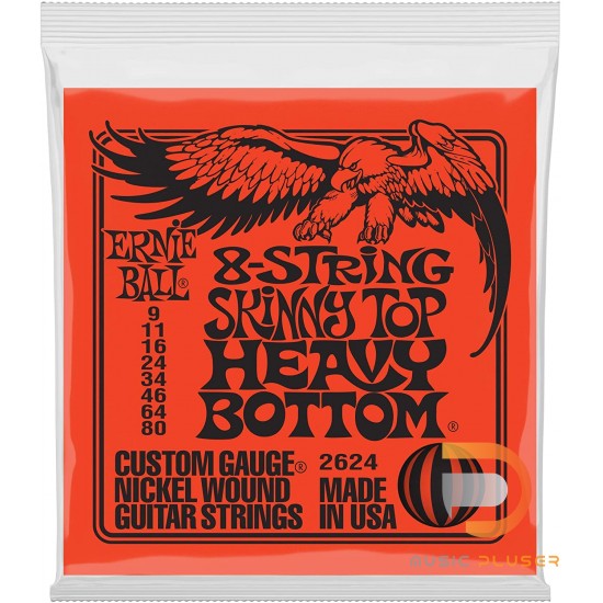 ERNIE BALL SKINNY TOP HEAVY BOTTOM SLINKY 8-STRING ELECTRIC GUITAR STRINGS - 9-80 GAUGE