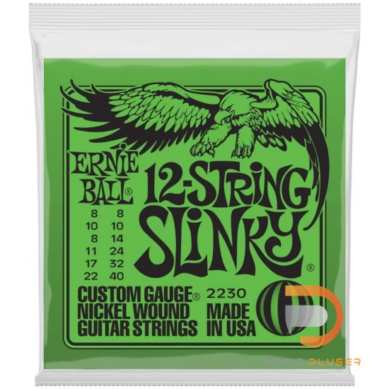 ERNIE BALL SLINKY 12-STRING NICKEL WOUND ELECTRIC GUITAR STRINGS 8-40