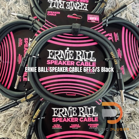 ERNIE BALL SPEAKER CABLE 6FT S/S Black