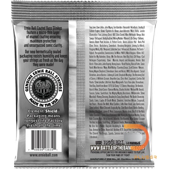 ERNIE BALL SUPER SLINKY COATED ELECTRIC BASS STRINGS 45-100 ERNIE BALL SUPER SLINKY COATED ELECTRIC BASS STRINGS 45-100