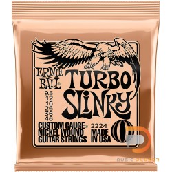 ERNIE BALL TURBO SLINKY NICKEL WOUND ELECTRIC GUITAR STRINGS 9.5 - 46 GAUGE