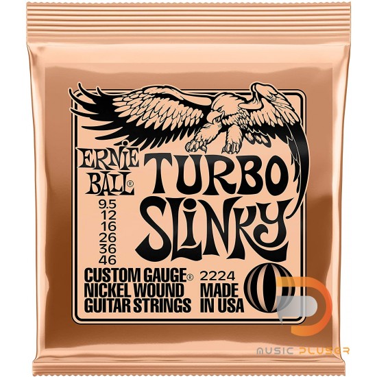 ERNIE BALL TURBO SLINKY NICKEL WOUND ELECTRIC GUITAR STRINGS 9.5 - 46 GAUGE