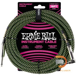 Ernie Ball 18 FEET BRAIDED S/A INST CABLE