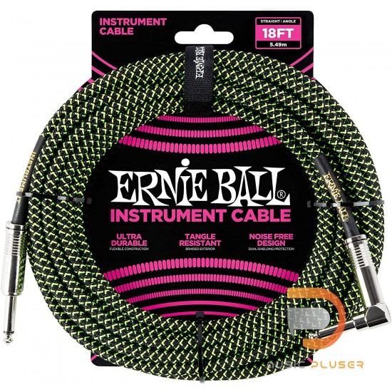 Ernie Ball 18 FEET BRAIDED S/A INST CABLE Ernie Ball 18 FEET BRAIDED S/A INST CABLE