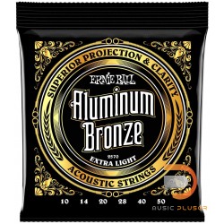 สายกีตาร์โปร่ง Ernie Ball Aluminum Bronze Extra Light 010-050