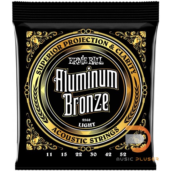 สายกีตาร์โปร่ง Ernie Ball Aluminum Bronze Light 011-052