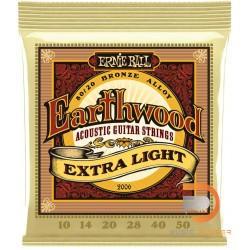 สายกีตาร์โปร่ง Ernie Ball Earthwood 80/20 Bronze Extra Light 010-050