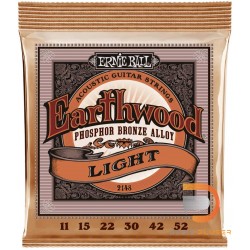 สายกีตาร์โปร่ง Ernie Ball Earthwood Phosphor Bronze Light 011-052