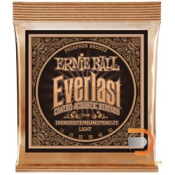สายกีตาร์โปร่ง Ernie Ball Everlast Coated Phosphor Bronze Light 011-052
