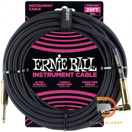 Ernie Ball INSTRUMENT CABLE 25FT S/A