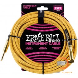 Ernie Ball INSTRUMENT CABLE 25FT S/A GOLD GOLD