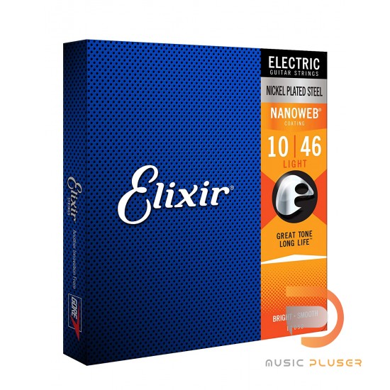 Elixir Electric Guitar Strings with NANOWEB Coating, Light (.010-.046)