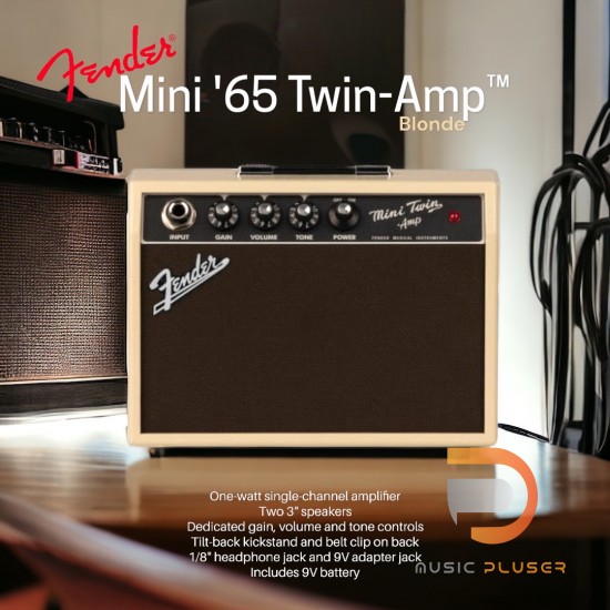 Fender Mini ’65 Twin Amp Blonde แอมป์กีตาร์ Fender Mini ’65 Twin Amp Blonde แอมป์กีตาร์