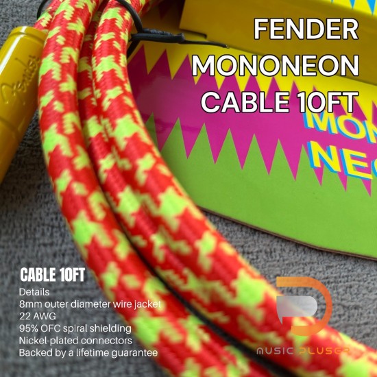 Fender MonoNeon Instrument Cables 10 Ft. Fender MonoNeon Instrument Cables 10 Ft.