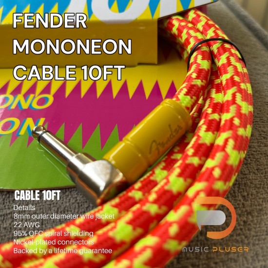 Fender MonoNeon Instrument Cables 10 Ft.