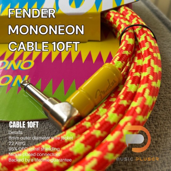 Fender MonoNeon Instrument Cables 10 Ft. Fender MonoNeon Instrument Cables 10 Ft.