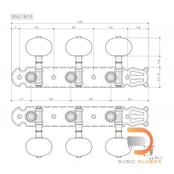 GOTOH Classical Guitar Machine Heads 35G1600