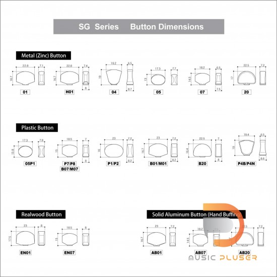 GOTOH Guitar Machine Heads SG301 (L3+R3)