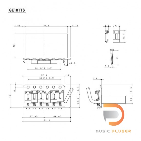 GOTOH Tremolo Units GE101TS RELIC – RELIC Series