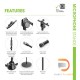 Gravity MS4321B Microphone Stand ขาตั้งไมโครโฟนแบบปรับระดับได้ พกพาสะดวก น้ำหนักเบา Gravity MS4321B Microphone Stand ขาตั้งไมโครโฟนแบบปรับระดับได้ พกพาสะดวก น้ำหนักเบา