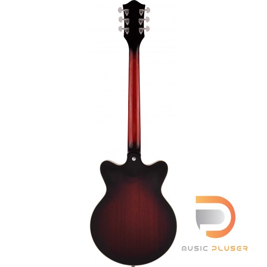 Gredtsch G2655-P90 STREAMLINER™ CENTER BLOCK JR. DOUBLE-CUT P90 WITH V-STOPTAIL CLARET BURST