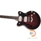 Gredtsch G2655-P90 STREAMLINER™ CENTER BLOCK JR. DOUBLE-CUT P90 WITH V-STOPTAIL CLARET BURST