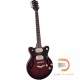 Gredtsch G2655-P90 STREAMLINER™ CENTER BLOCK JR. DOUBLE-CUT P90 WITH V-STOPTAIL CLARET BURST