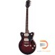 Gredtsch G2655-P90 STREAMLINER™ CENTER BLOCK JR. DOUBLE-CUT P90 WITH V-STOPTAIL CLARET BURST