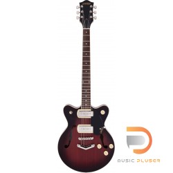 Gredtsch G2655-P90 STREAMLINER™ CENTER BLOCK JR. DOUBLE-CUT P90 WITH V-STOPTAIL CLARET BURST