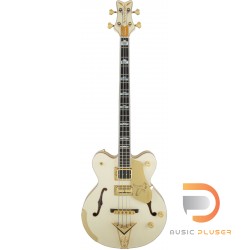 Gretsch G6136B-TP Tom Petersson Signature Falcon™ 4-String Bass with Cadillac Tailpiece, Rumble’Tron™ Pickup, Aged White Lacquer