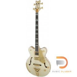 Gretsch G6136B-TP Tom Petersson Signature Falcon™ 4-String Bass with Cadillac Tailpiece, Rumble’Tron™ Pickup, Aged White Lacquer